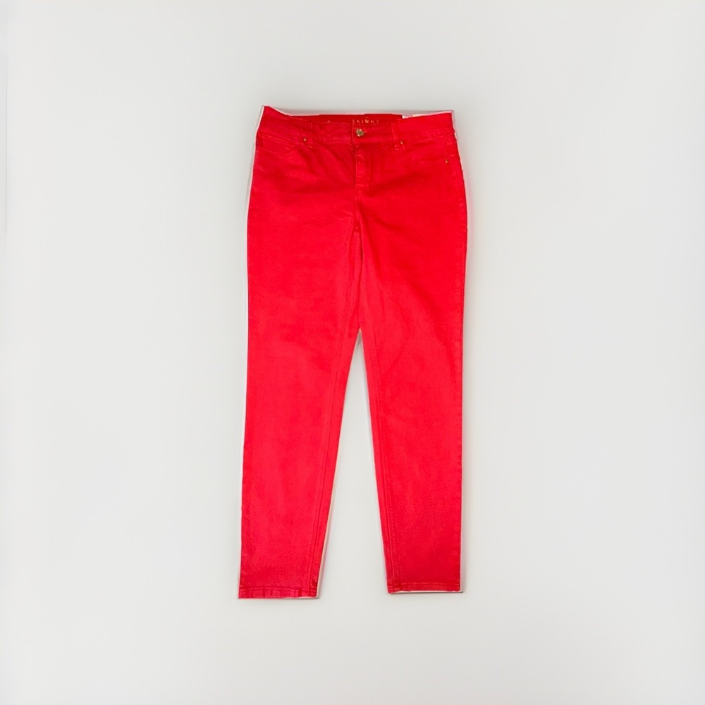White House Black Market The Skinny Ankle Stretchy Red Pants Women's Size 6 NWT